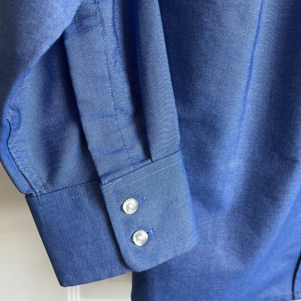 Land's End Button Down Preppy Blue Shirt Size 1XL 16/18 Women's Normcore - Picture 8 of 8